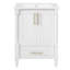 Meuble-lavabo moderne de 24 po avec lavabo intégré en céramique, tiroir, tablette réglable et pieds sculptés-1271332206