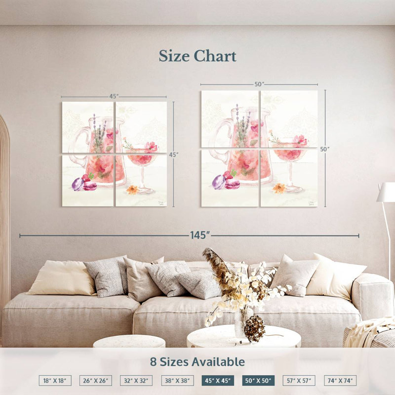 Yarlin Classy Cocktails IV, 50" H x 50" W