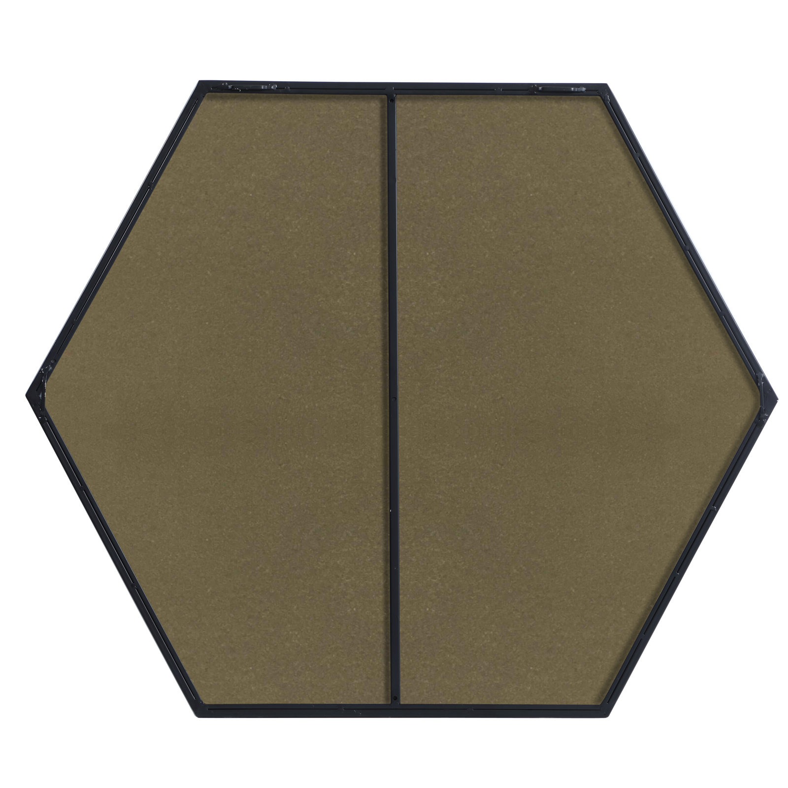 Sabine Metal Hexagon Wall Mirror, 40" x 30", Black