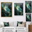 Or et vert motif de marbre abstrait III - décoration murale en marbre-1707997825-1707997824