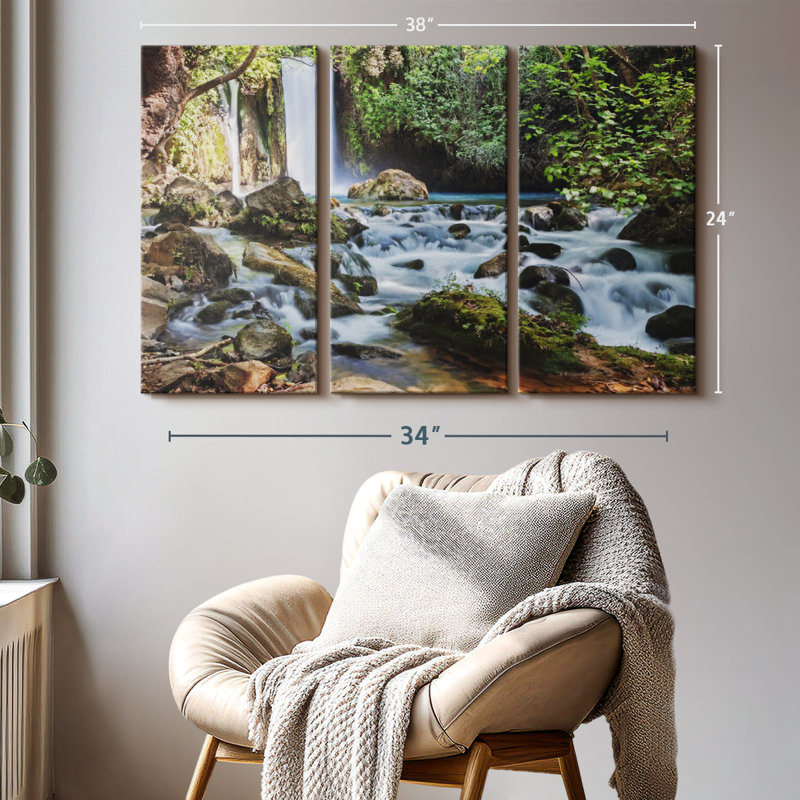 Banias Waterfalls Canvas Print, 24" H x 38" W x 1.25" D
