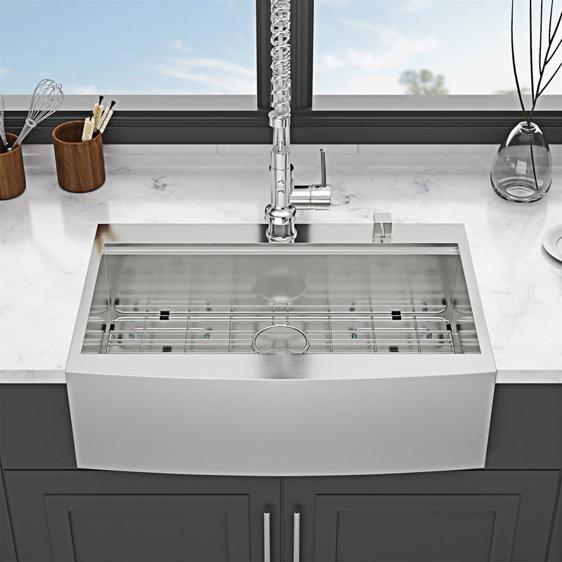 Drop In Farmhouse Apron Front Kitchen Sink