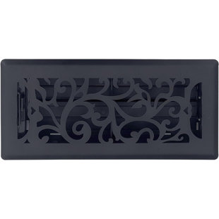 Sierra Grates floral en fonte noire