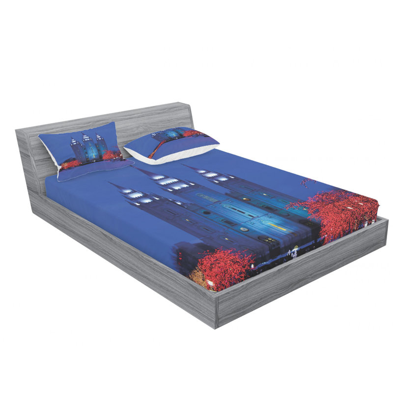 Microfiber Sheet Set, Queen Sheet Set with Fitted Sheet
