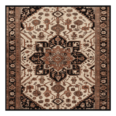 Tapis brun lavable à la machine