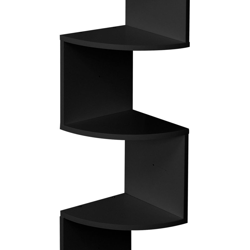 Zaira 5 Piece Floating Shelf, Black