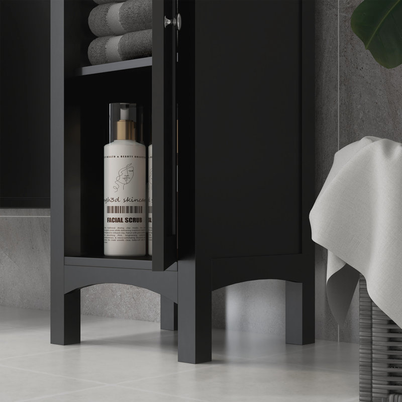 Armoire de salle de bain Betrice, Noir