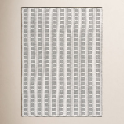 Vermont 951 Flatweave Wool/Cotton Geometric Rug in Green/Ivory