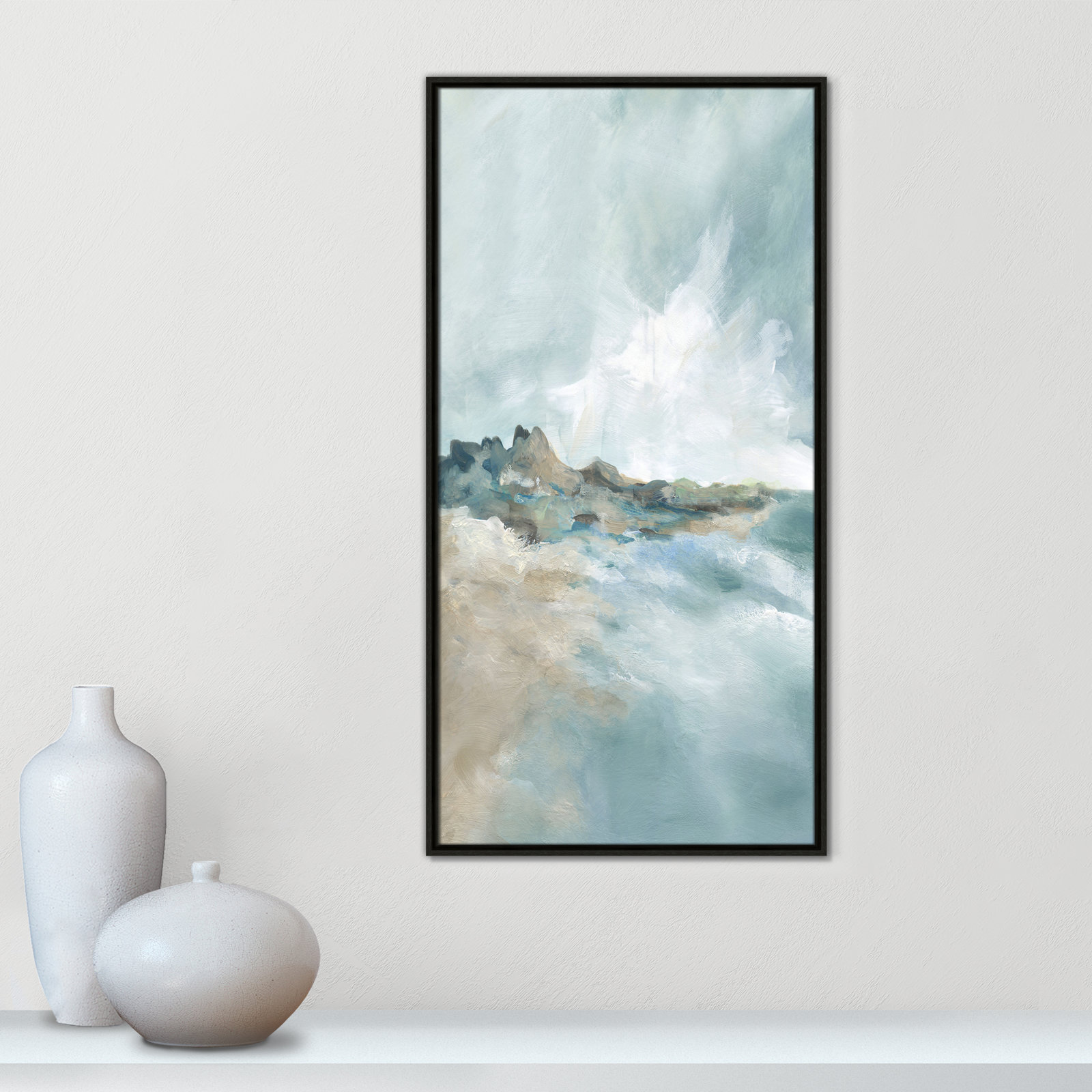 Sandpoint Print by Carol Robinson, 41.5" H x 21.5" W, Espresso