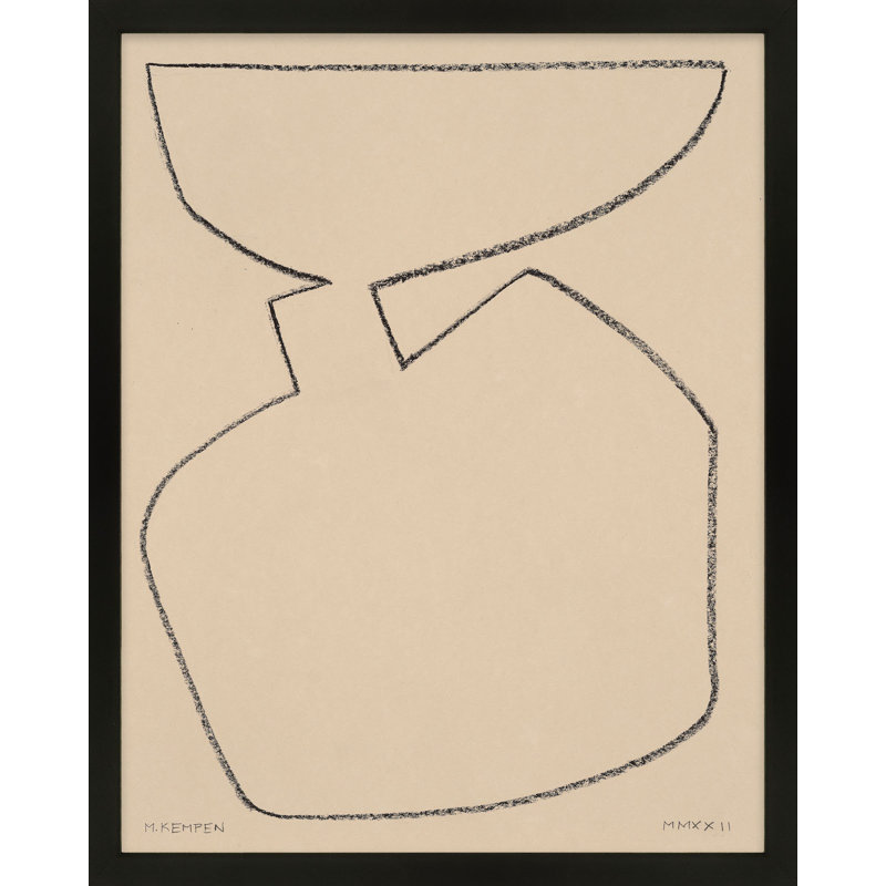 Outlines 6 Print by Michael Kempen, 20" H x 16" W x 1.25" D, Black