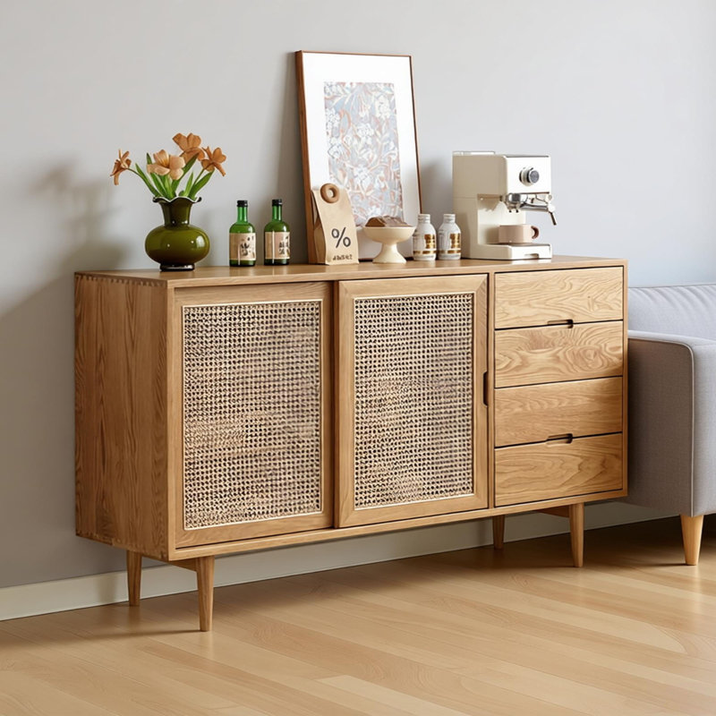 Buffet moderne moderne et minimaliste, H 35,43 po x l 62,99 po x P 15,74 po