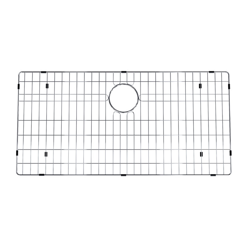 Dowell 35-7/8" L x 20-3/4" W Handcrafted Apron-Front Farmhouse Undermount Kitchen Sink 16 Gauge Stainless Steel 10" Depth Single Bowl With Grid Strainer