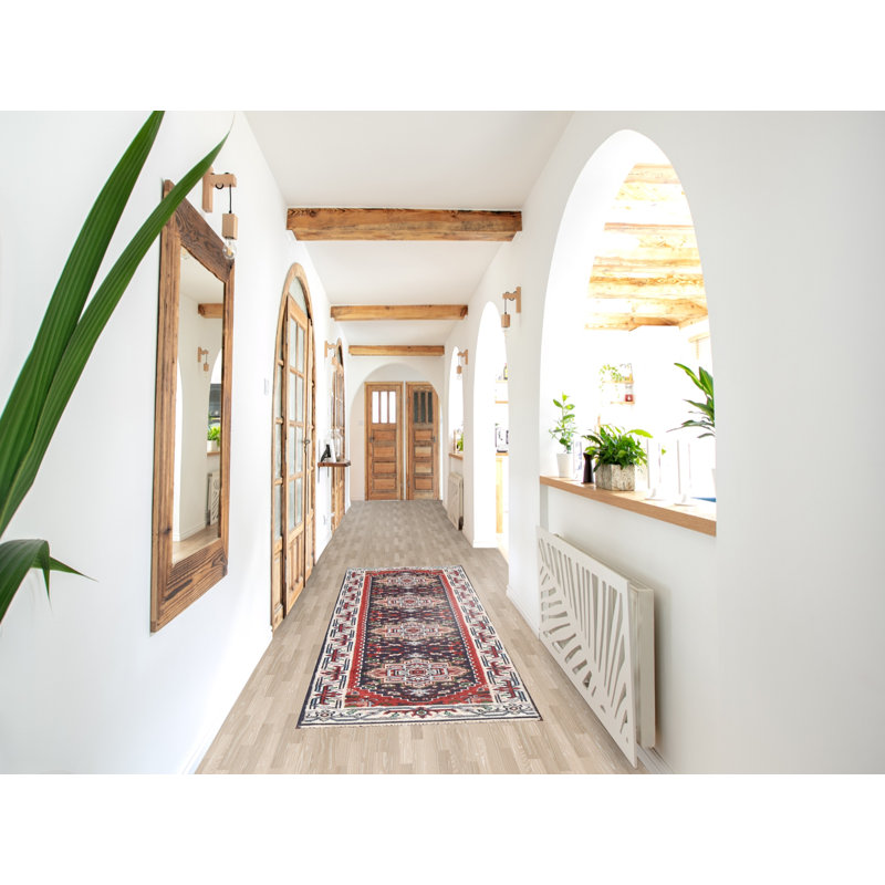 Tapis de couloir oriental traditionnel fait à la main en laine 2 x 9