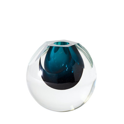 Vase en verre taillé - Azur