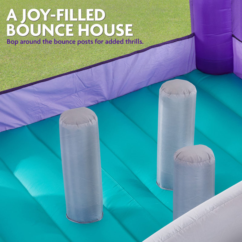 Jeu gonflable 14,66 pi x 10,6 pi, Mauve / Gris