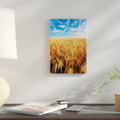 « clouds over a blé field oregon usa », reproduction de photo sur toile
