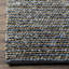 Tapis bleu en coton / jute tissé à la main à rayures Doleman-2117637258