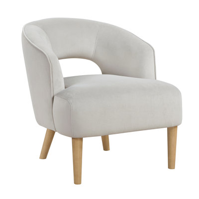 Luxe, velours gris, fauteuil d'appoint, chambre à coucher, structure en contreplaqué, ressorts ensachés, mousse, coussin de dossier attaché, largeur de bras moderne, espace de vie principal, rembourrage en mousse, coussins, pieds en bois de noyer