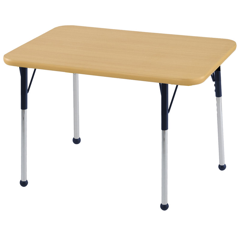 Laminate Adjustable Rectangle Activity Table, Black