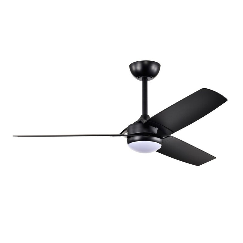 Hestrune 52-inch Black Led Lighted Ceiling Fan