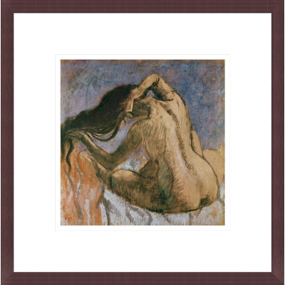«Woman Combing Her Hair» par Edgar Degas, impression giclée encadrée