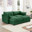 2 Seater Sofa With Footrest , 2-Seat Sofa With 2 Movable Ottoman,  Pull Out Storage Drawer Under Each Seat,Chenille Green-1228478884