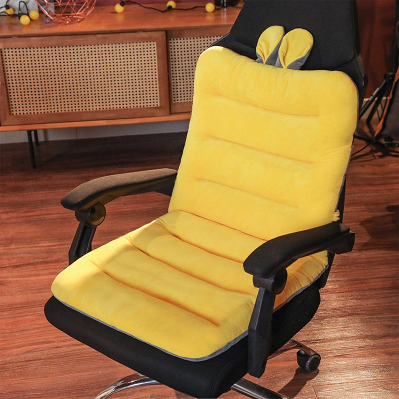 Seat Cushions For Home Use- Tufted Corduroy Floor Cushions For Living Room Tatami- 33 Inch, Yellow