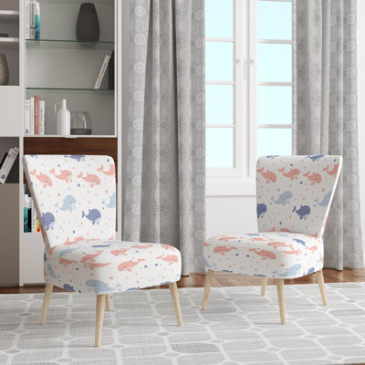 Chaise d'appoint Kids Ocean Animals - petite chaise d'appoint rose baleines