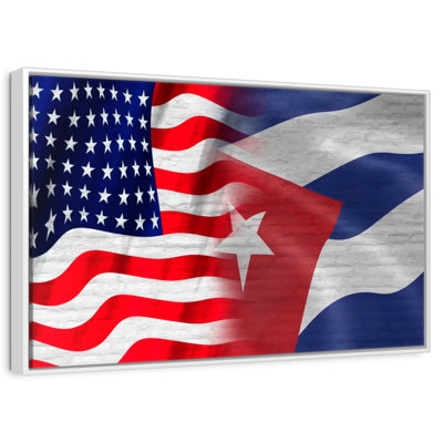 Drapeau américain et cubain