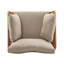 Méridienne polyvalente de 36 po en beige avec une conception spacieuse en fer moderne-1863504823