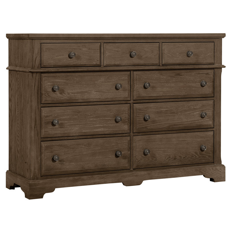 Commode en bois massif Cutlerville Bureau, Pavé