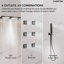 Thermostatic LED Shower System, High-Pressure Rain Shower Head with Body Jet-94427591