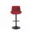 Tabouret de bar chromé à hauteur réglable avec repose-pieds et base en chrome