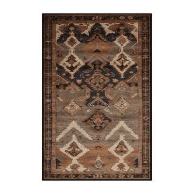 Machine Washable Persian Brown Area Rug