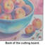 Colourful Peaches Glass Cutting Board Large