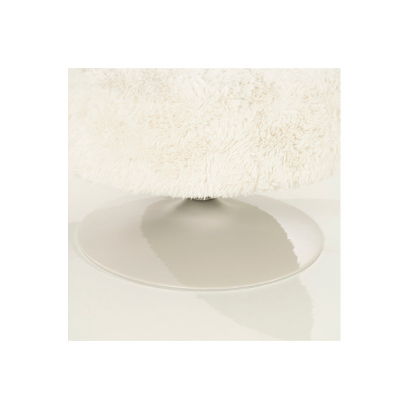 Accent Chair Swivel Armless Chair, Beige