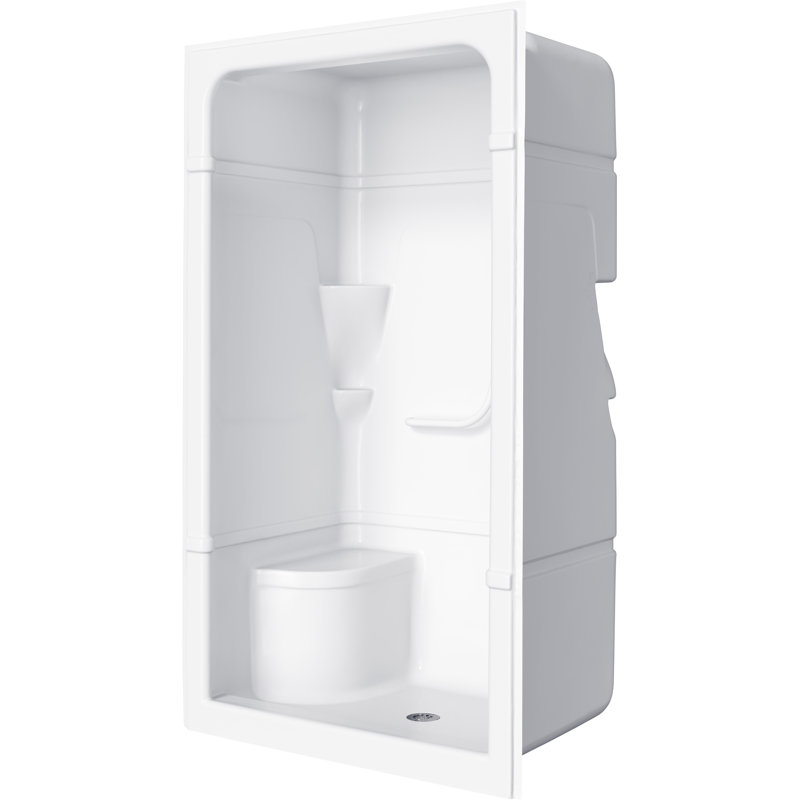 Madison 50'' W 84.5'' H Framed Rectangle Shower Stall, Right