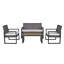 Ensemble de mobilier d'extérieur 4 pièces 4 pièces-124919950-124919952