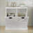 Laundry Sorter Cabinet, Two-Compartment Tilt-Out with Removable Bags, Off-White | MDF | Laundry Room