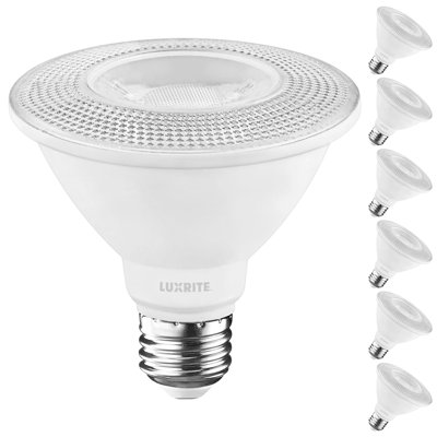 75 Watt Equivalent PAR30 E26/Medium (Standard) Dimmable LED Bulb -  Luxrite, LR31612-6PK