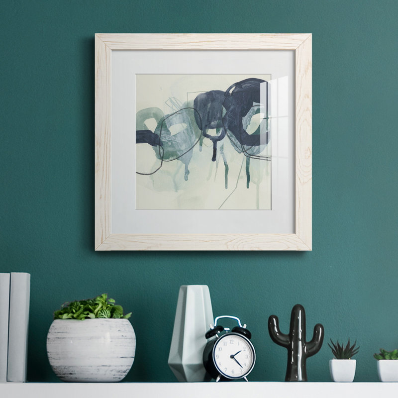 Chaîne Verdigris II - reproduction encadrée de qualité supérieure - prête à être accrochée, Cadre blanc