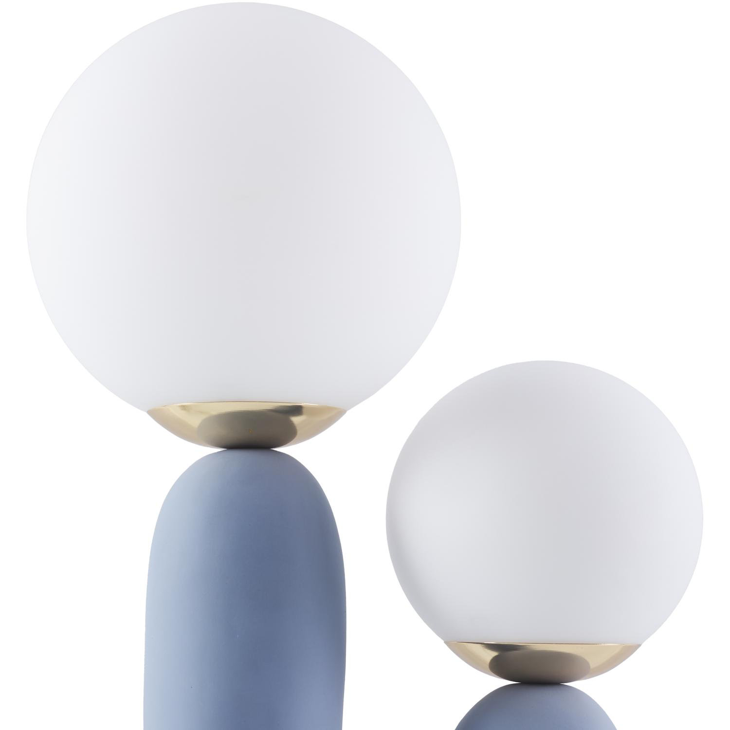 Nora Table Lamp, Blue, 22" H x 8" W x 12" D