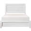 Lit double de couleur blanche pour chambre à coucher, tête de lit, rails et chambre à coucher en placage de bois blanc-1206835129-1206835126