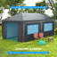 Auvent Outsunny avec parois latérales Pop Up-110378458