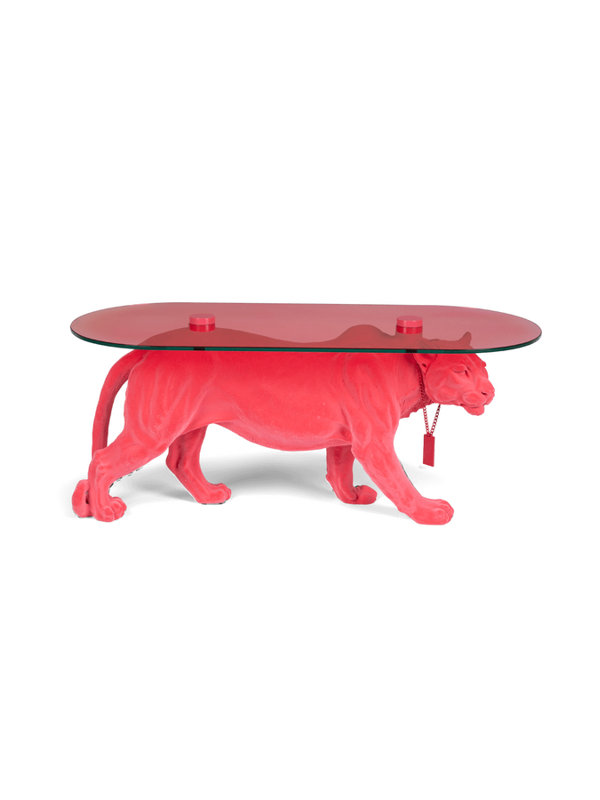 Figurine Glass Top Coffee Table
