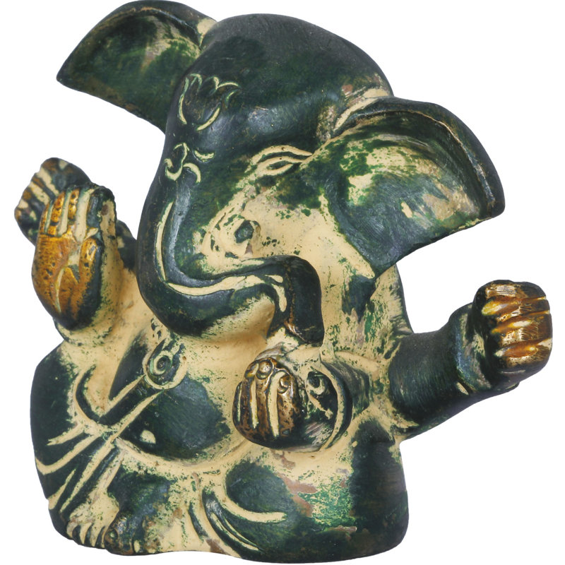 Bénédiction Ganesha, Vert / or