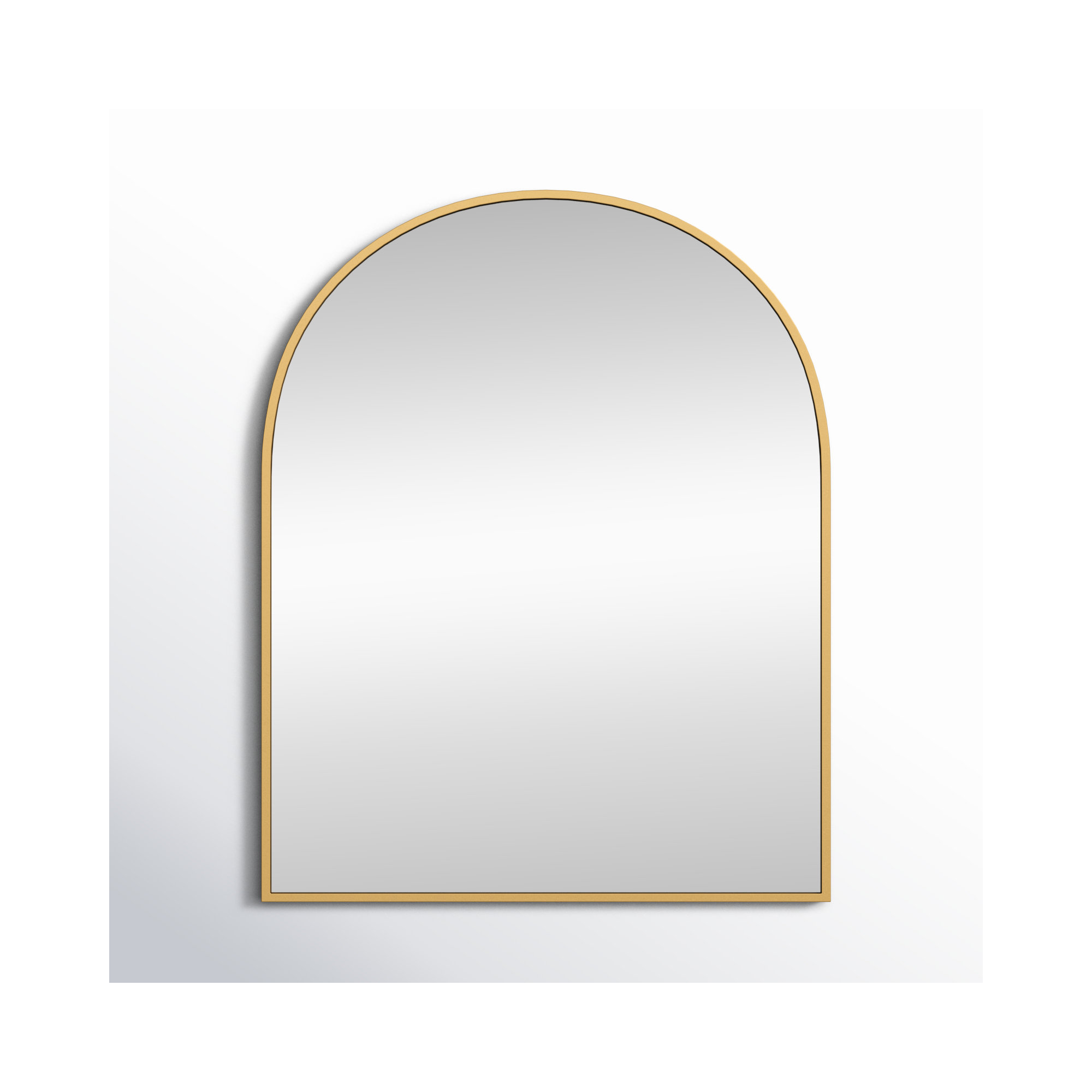 Sabine Metal Arch Wall Mirror, Brass, 30" x 24"