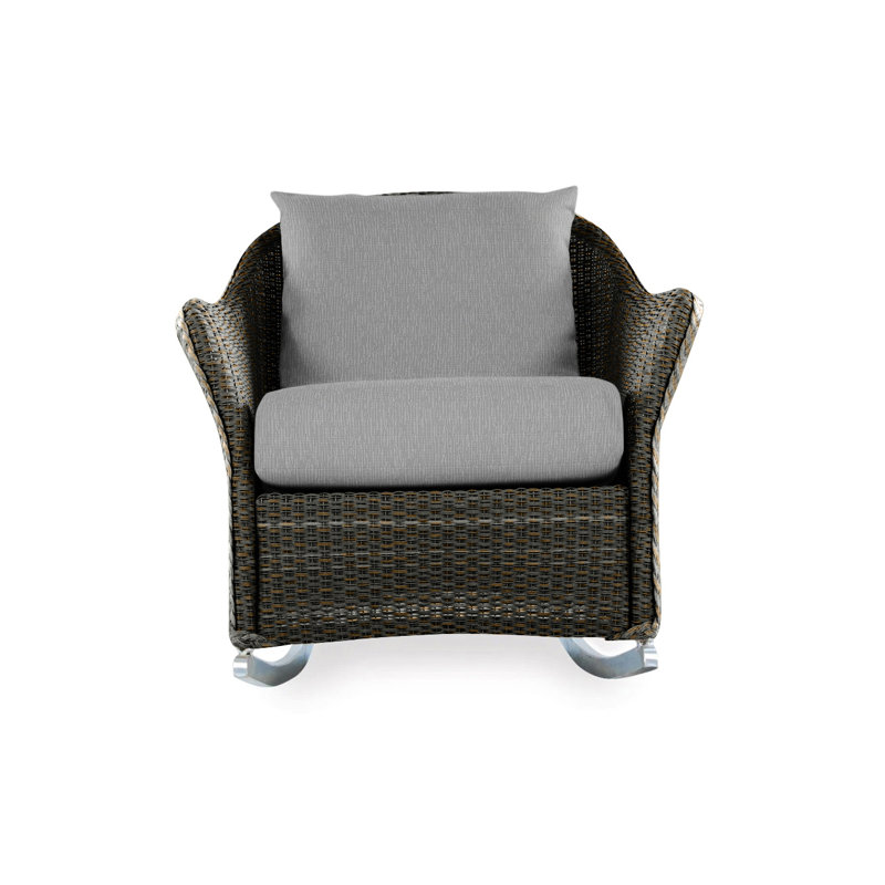 Weekend Retreat Outdoor Rocker Chair, Mink, Bamboo Bay Sky