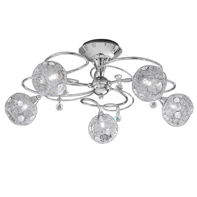 Glass Semi Flush Mount