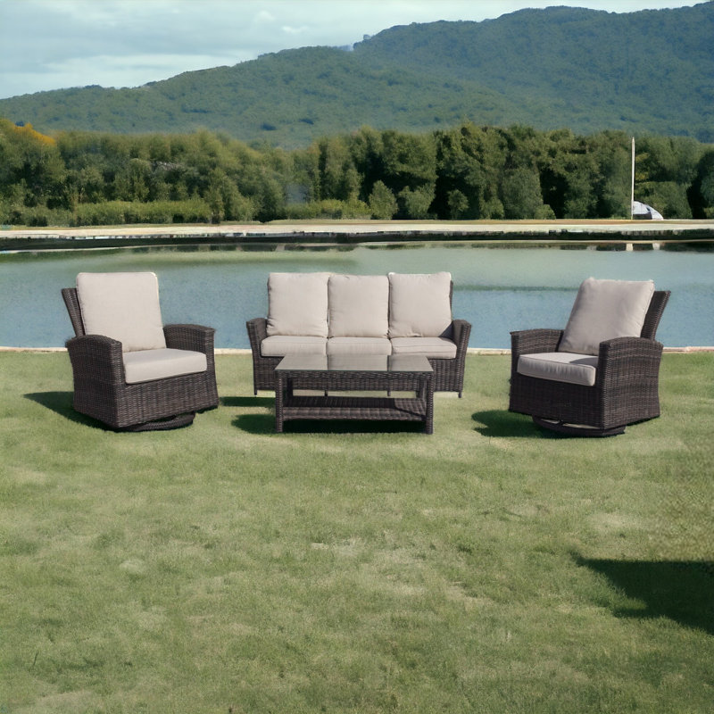 Benfeito 5 - Person Patio Conversation Set with Cushions